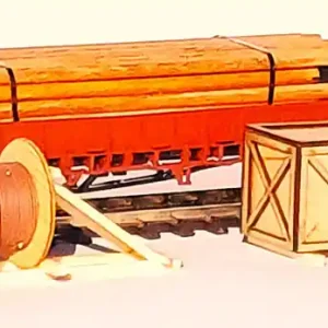 Ausverkauf Loewe 2446 - Ladegut-Set "Telegrafie/West" (Kiste/Trommel/Telegrafenmaste)