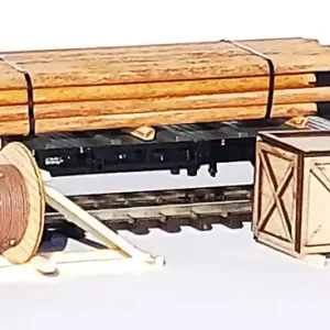 Aktuell Loewe 2447 - Ladegut-Set "Telegrafie/Ost" (Kiste/Trommel/Telegrafenmaste)