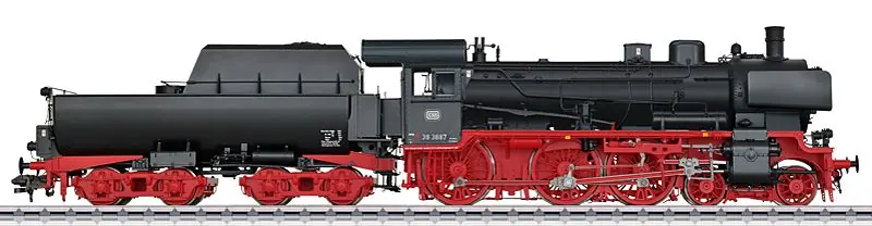 Abverkauf Märklin 55387 - DB Dampflok BR 38 mit Wannentender Ep.3, 2-Dome, Witte-Bleche , Sound + Dampf