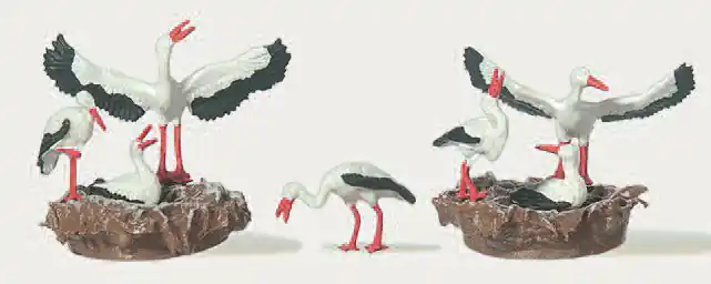 Merten 210764 - Störche mit Nest auf Wagenrad Kracherpreis