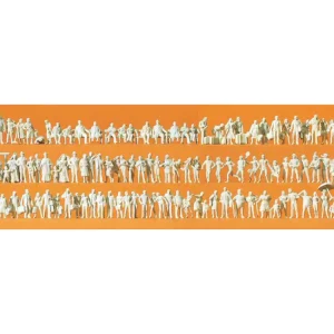 125 unbemalte Reisende, Passanten, Personengruppen Begrenztes Angebot